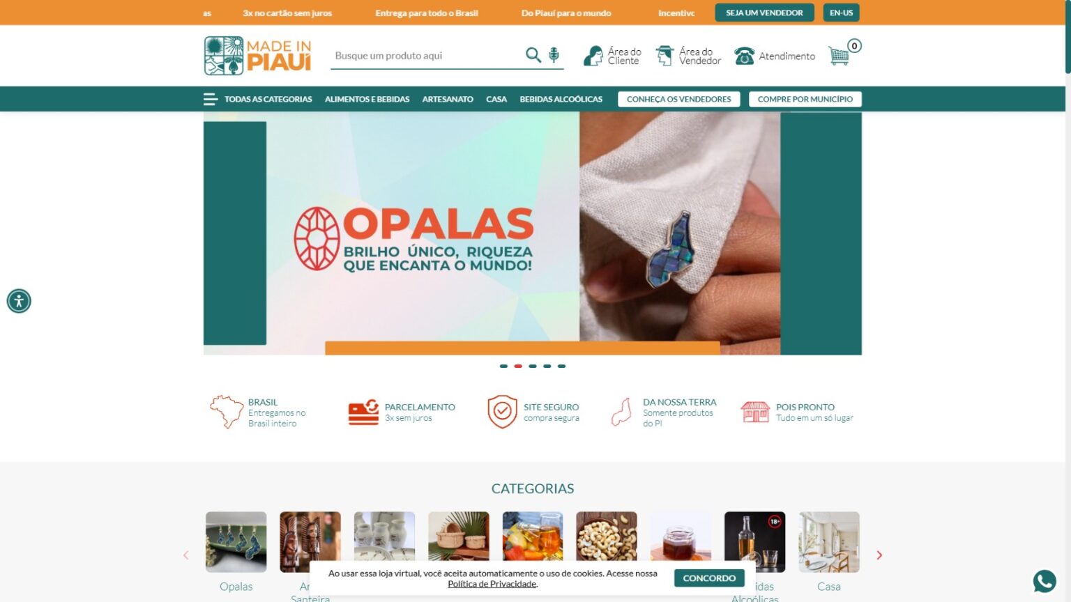 Cadastro para vendedores no marketplace Made In Piauí é gratuito e 100% on-line