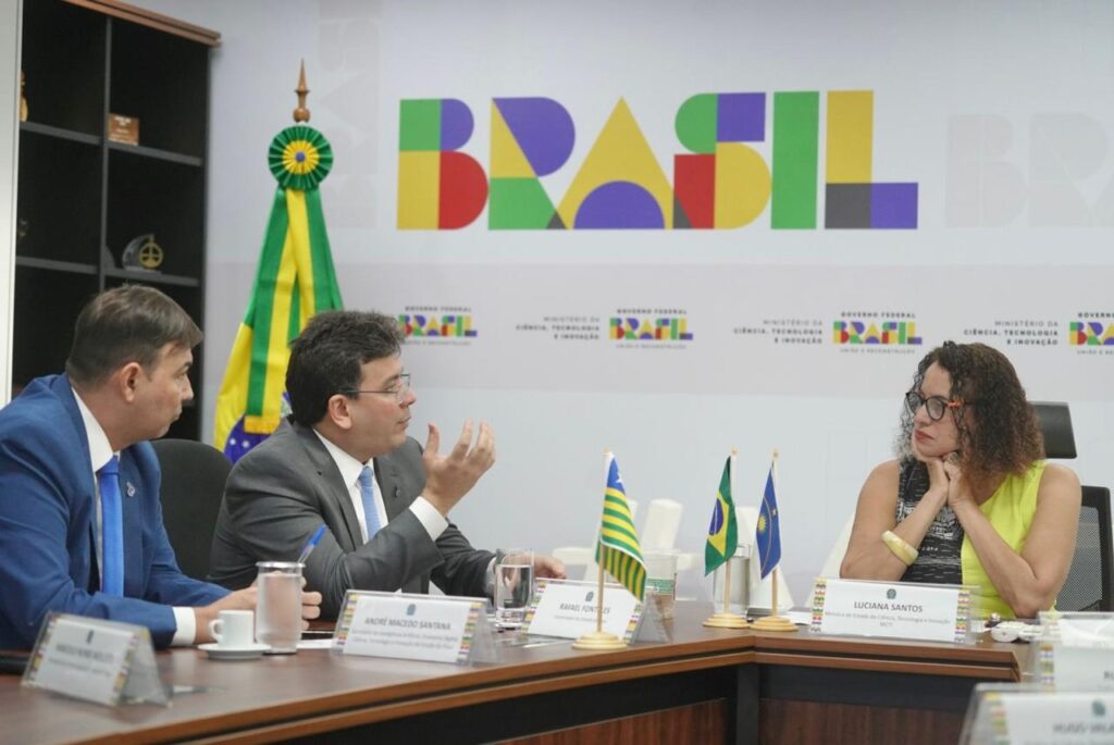 SoberanIA: Rafael Fonteles firma cooperação com ministra da Ciência e Tecnologia para desenvolver IA criada no Piauí