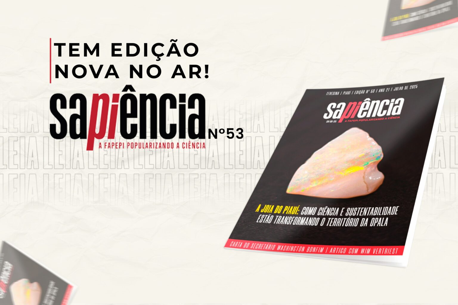 Opala do Piauí é destaque da 53ª edição da Revista Sapiência