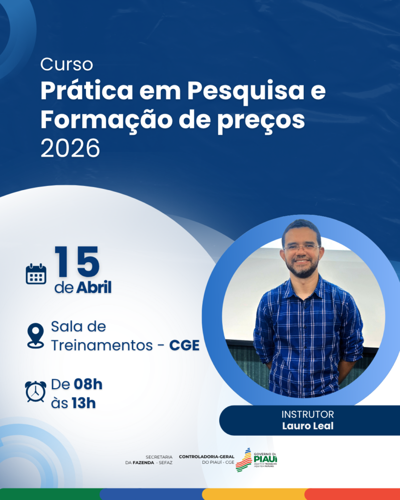 Sefaz-PI abre inscrições para curso sobre pesquisa e formação de preços em contratações públicas