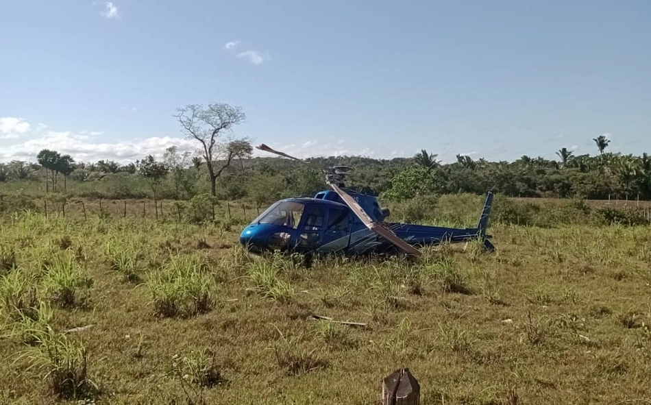 Peça se solta em voo e helicóptero faz pouso de emergência sem deixar feridos no Piauí